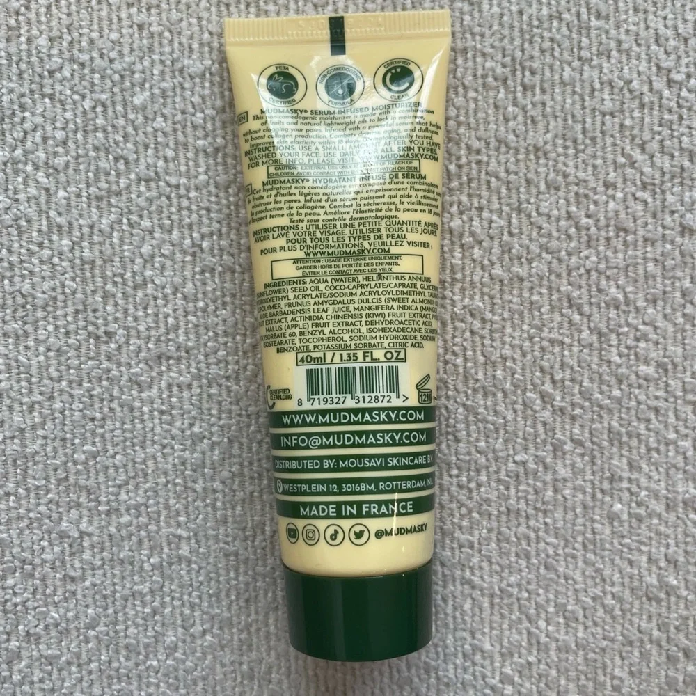 Mudmasky Serum Infused Moisturizer NEW 40mL 1.35 oz